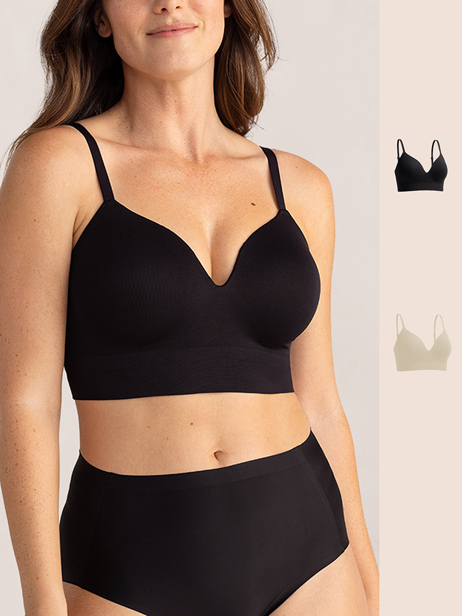 NOVIBELLE® 2-Pack Supportive Comfort Wireless Shaping Bra
